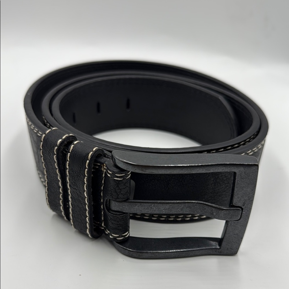 Men's Black Bonded Leather Belt NEW Size 36/38